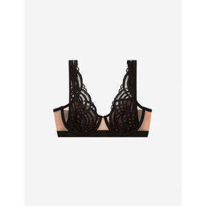ThirdLove Deco Lace Unlined Bra Black - Size 42B
